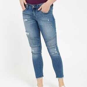 Kancan distressed skinny moto jeans size 1